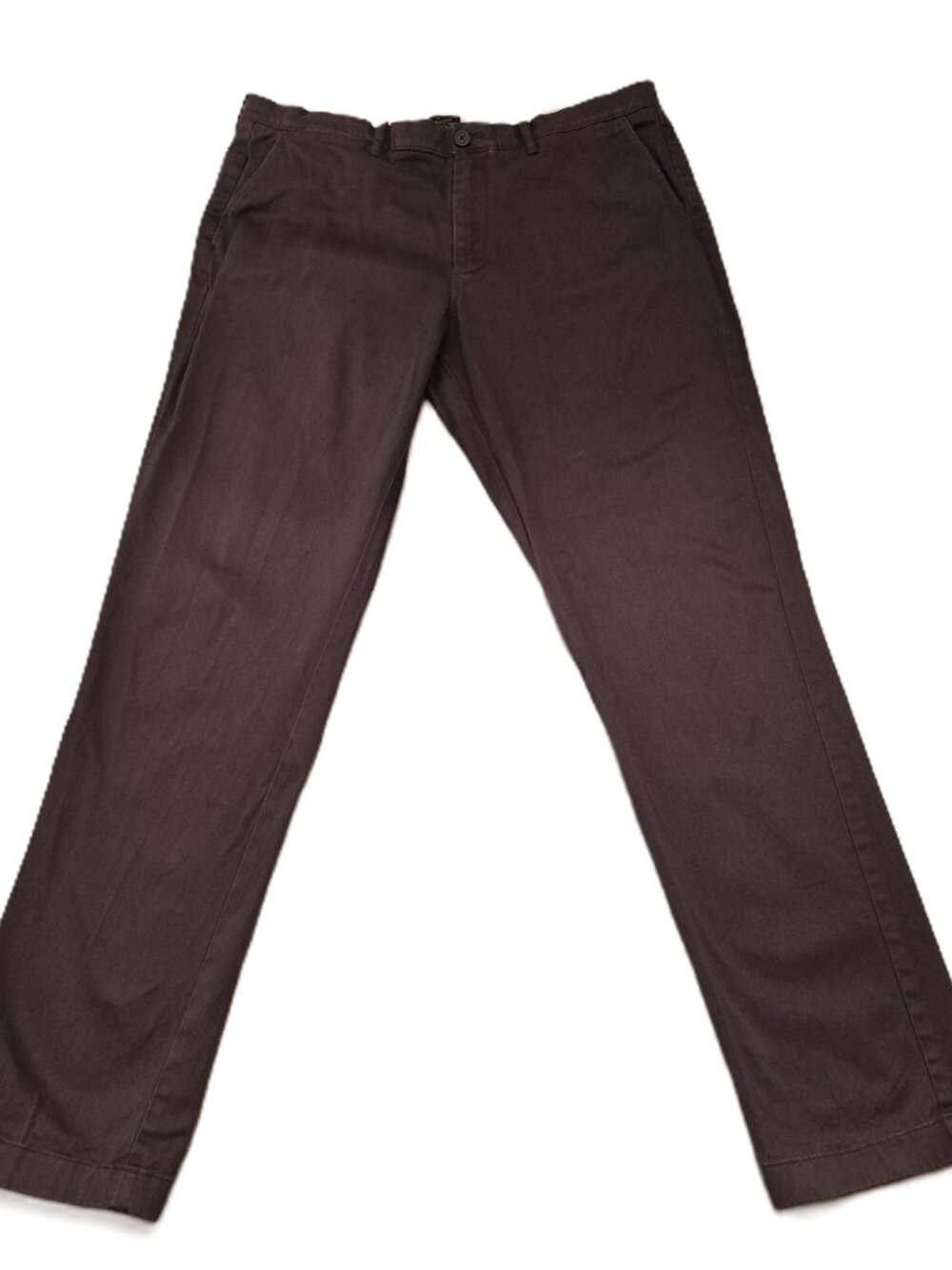 J.Crew Chino Pants Mens 36x34 Brown Straight Leg Cotton Flat Front Classic